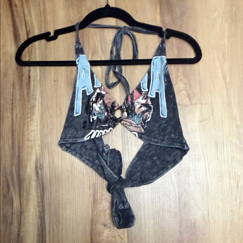 Forever 21 Graphic Halter Top